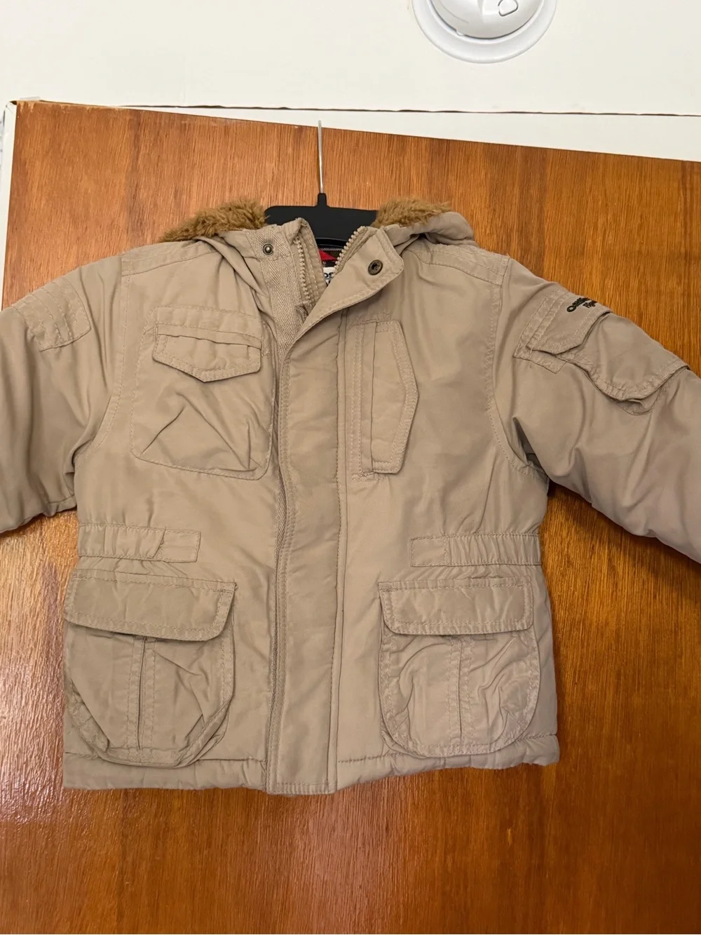 OshKosh B’gosh Unisex Toddler Heavyweight Winter Parka Jacket - Beige, Size 4T